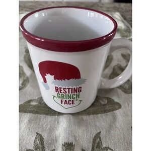 Design Pac Resting Grinch Face‎ Large Mug. White, Red, 3635